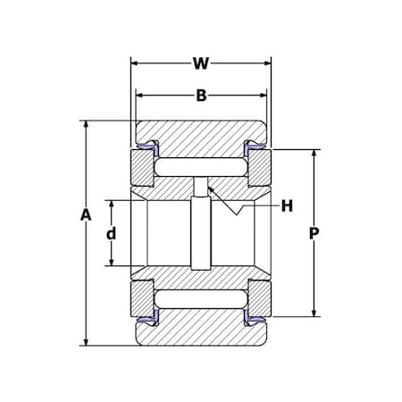 Carter Bearings .75", Needle Yoke Roller, Stainless Steel, Sealed SY-24-S
